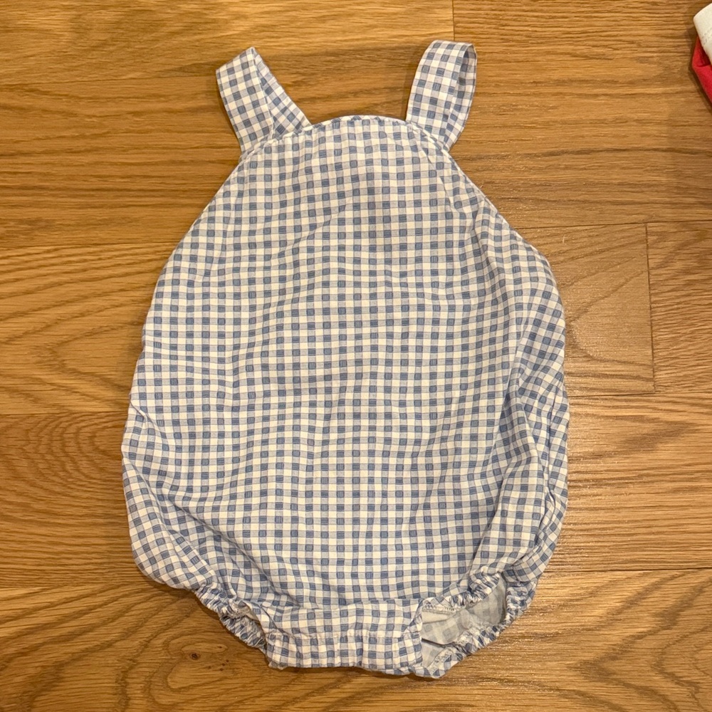 Blue Gingham Kids One Piece